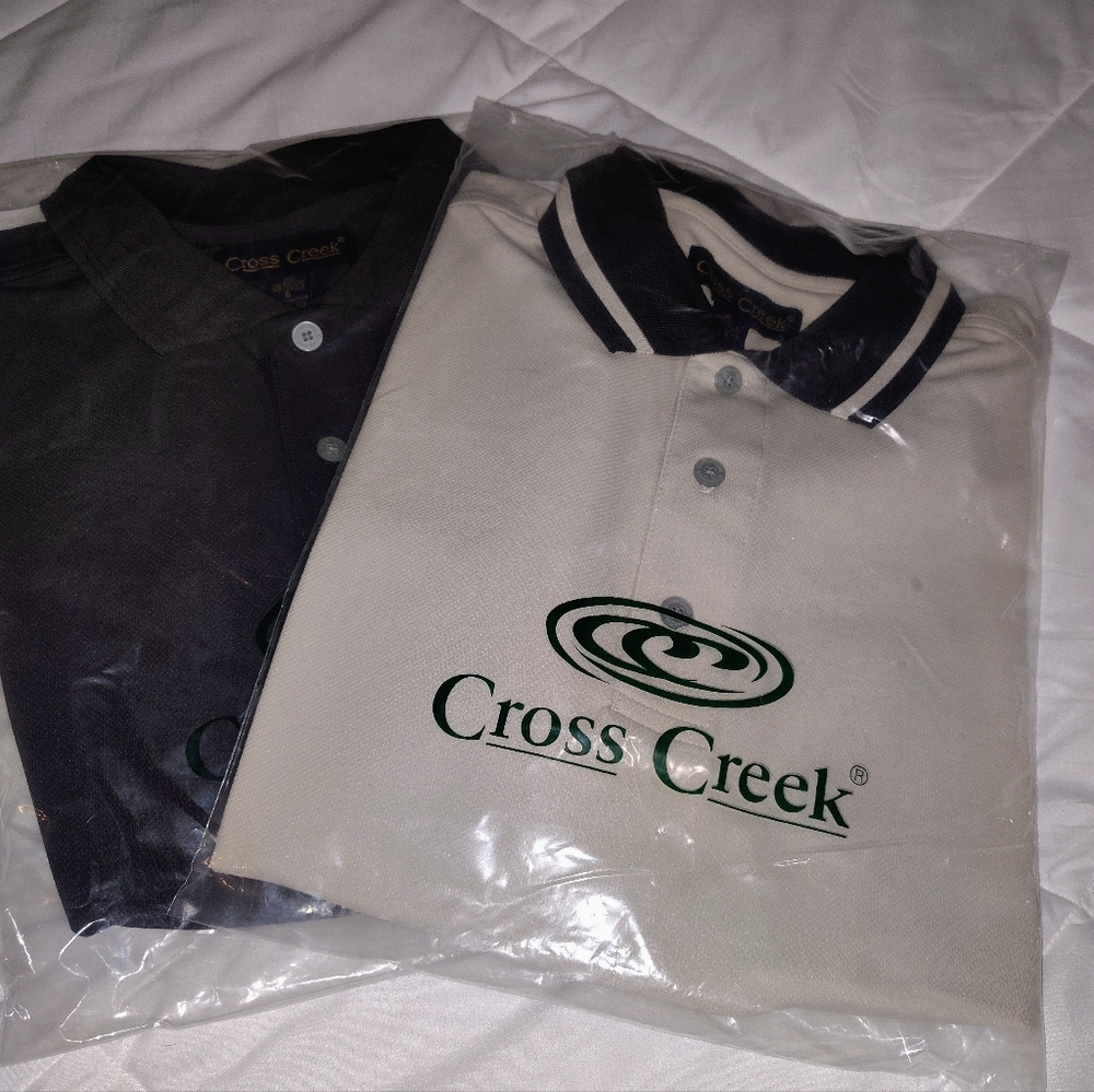 Lot of 2 Men's Cross Creek Pullover Shirts